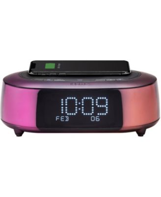 iHome - Color Changing Bluetooth Alarm Clock Speaker with Qi Wireless, Speakerphone, and USB Charging