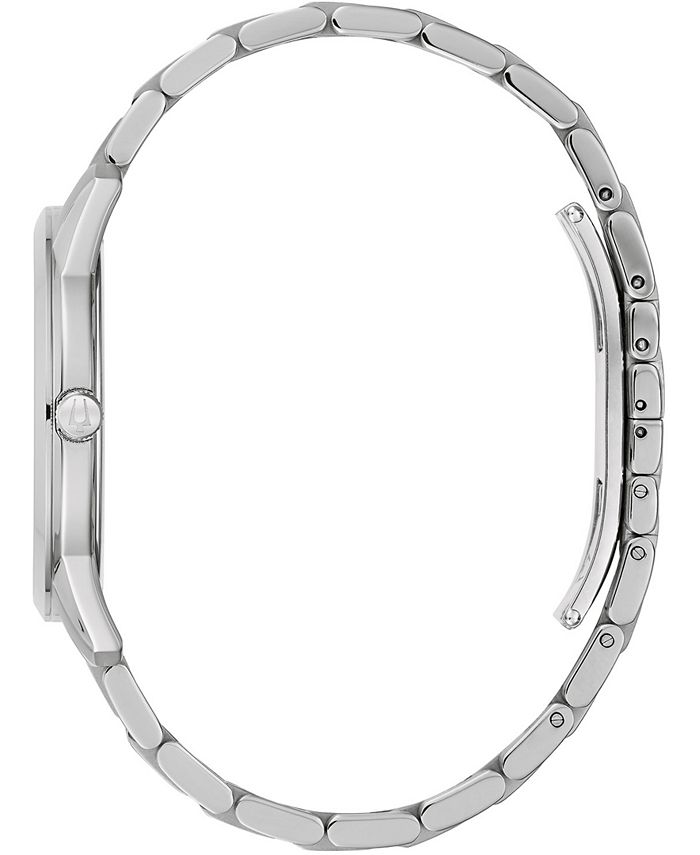 Bulova Men's Sutton Stainless Steel Bracelet Watch 40mm - Macy's