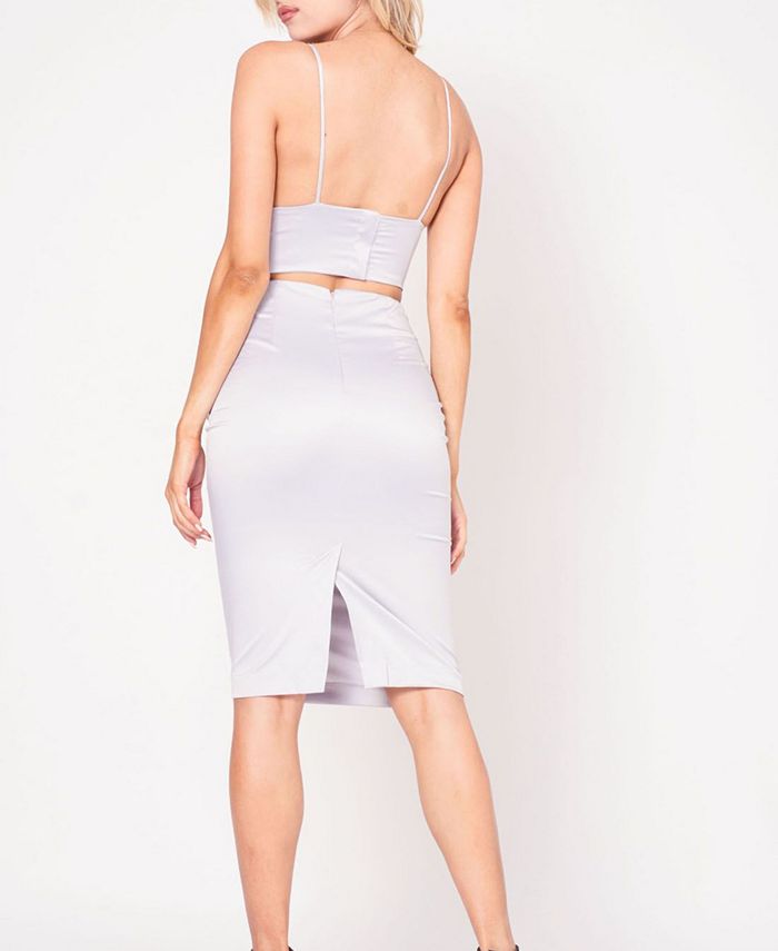 LUCIA METALLIC BRALETTE & LONG SKIRT