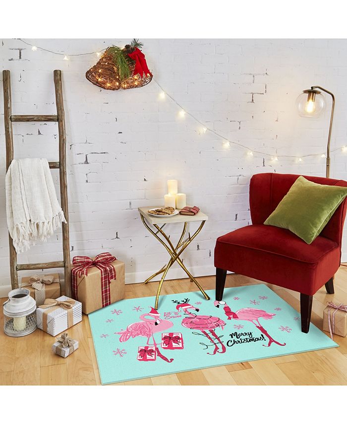 Mohawk - Flamingo Snowflakes Accent Rug, 18" x 30"