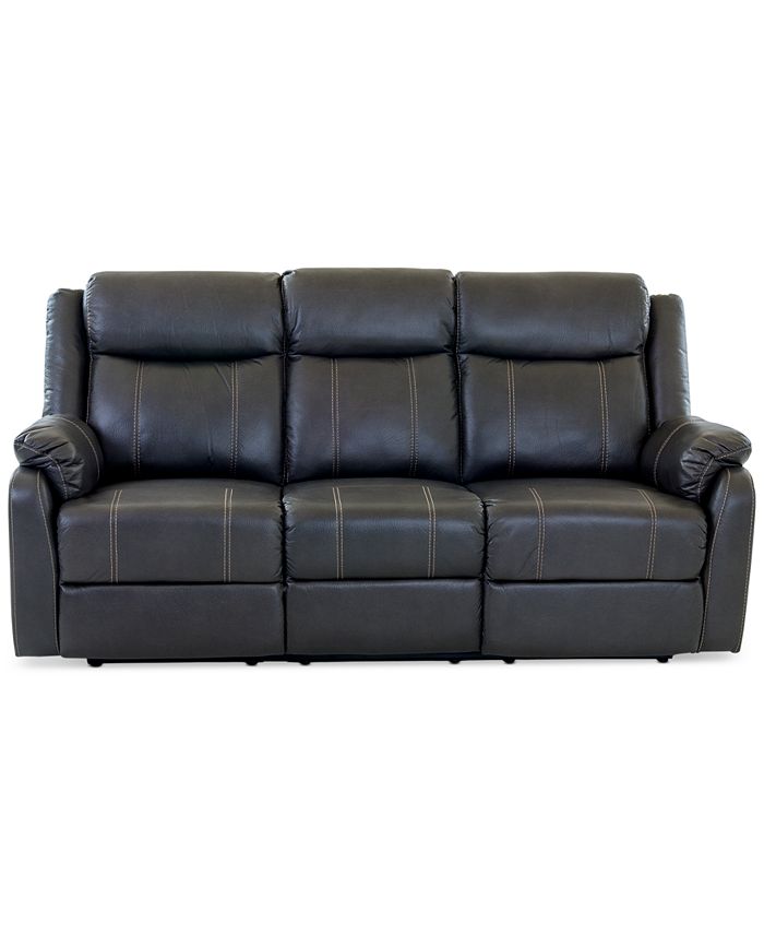 Macy's Fleurus 81" Fabric Reclining Sofa with Table Macy's