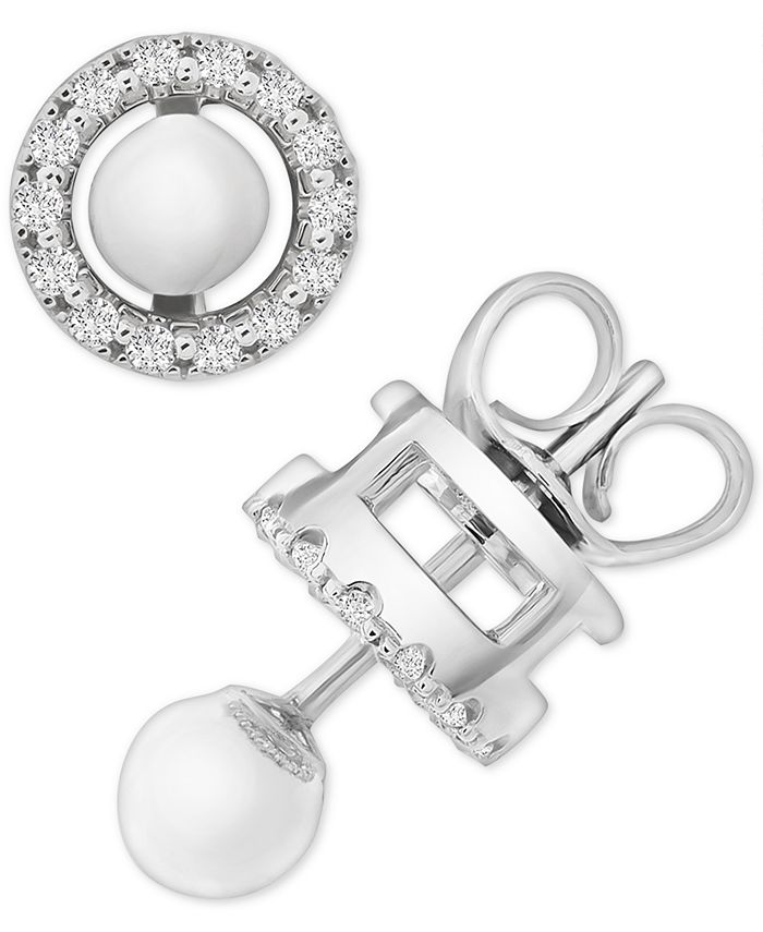 Macy's Diamond Circle Earring Jackets (1/6 ct. t.w.) in 14k White Gold Macy's