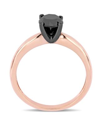 Black Diamond (1 ct. t.w.) Solitaire Ring in 14k Yellow, White or Rose Gold