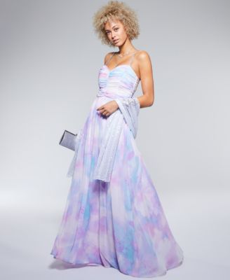 tie dye prom dress