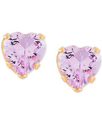 2-Pc. Set Blue Topaz Heart Pendant Necklace & Matching Stud Earrings (2-3/4 ct. t.w.) in 10k Gold (Also in Citrine & Peridot)