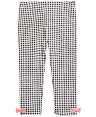 First Impressions - Baby Girls Gingham Bow Leggings
