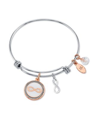Silvertone Caduceus 8 DDS Friends Infinity Toggle Chain Bracelet 