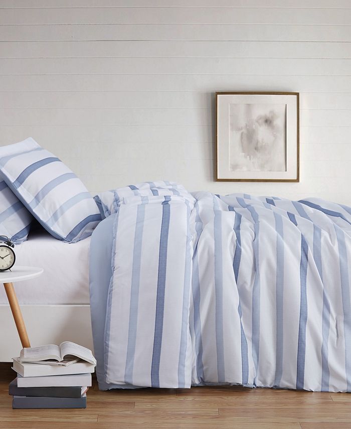 Truly Soft Waffle Stripe 3Piece Comforter Set Full/Queen Macy's