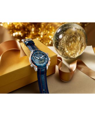 Citizen Eco-Drive Men's Analog-Digital Chronograph Promaster SST Black Leather Strap Watch 46mm