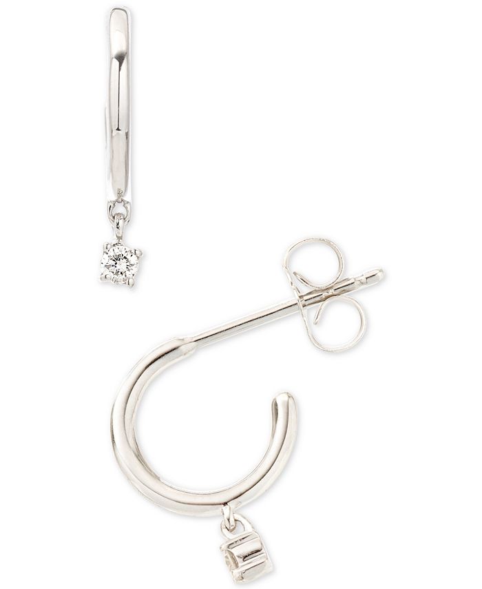 Elsie May Diamond Dangle Drop Earrings (1/20 ct. t.w) in Sterling