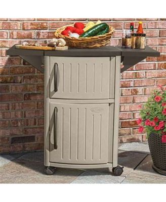 DCP2000 Portable Outdoor Patio Prep Serving Station Table and Cabinet