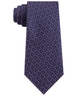 Calvin Klein - Men's Escher Geometric Slim Silk Tie