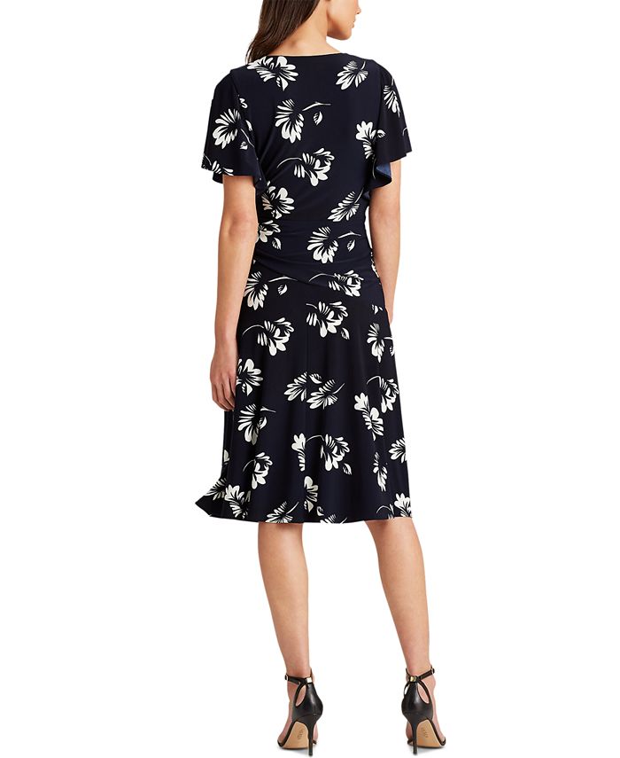 Lauren Ralph Lauren Floral Flutter-Sleeve Dress - Macy's