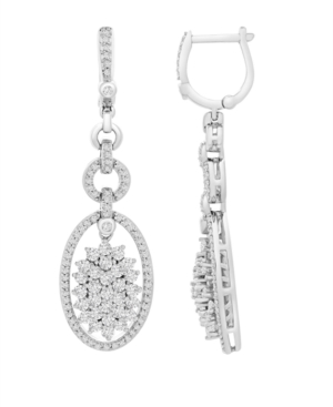 image of Diamond (2 ct. t.w.) Link Drop Earrings in 14K White Gold