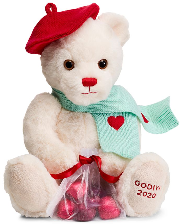 Godiva Valentine's Day Plush Bear with Foil Hearts Macy's