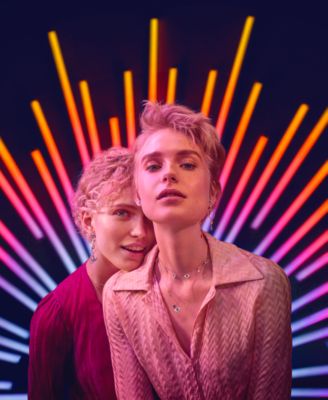 Rose Gold-Tone Crystal Protective Charm Bolo Necklace