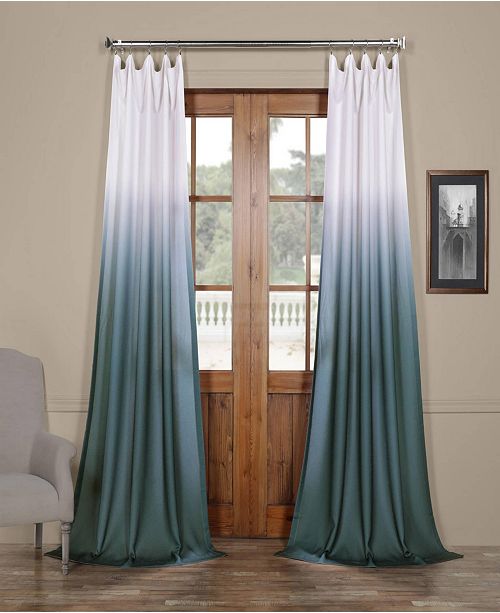 Exclusive Fabrics Furnishings Ombre Semi Sheer Curtain Panel