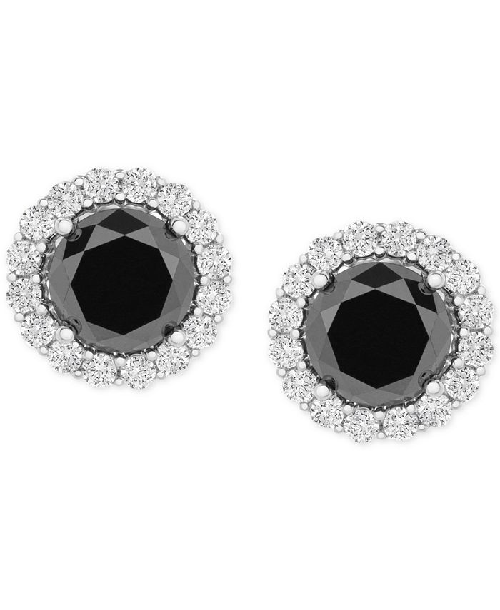 Wrapped in Love - Diamond Halo Stud Earrings (2 ct. t.w.) in 14k White Gold