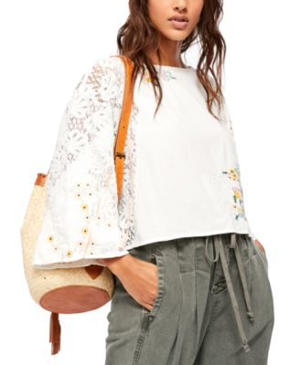 Free People - Paris Picnic Cotton Embroidered Lace Top