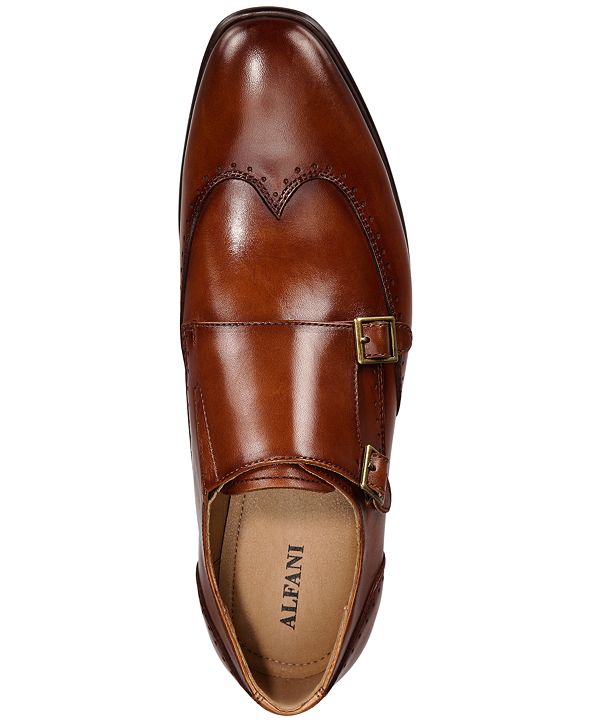 Alfani Men's Eli Wingtip Monk Strap Shoes, Created for Macy's & Reviews ...