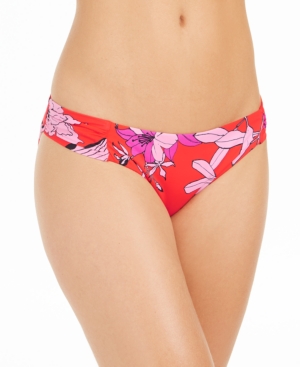 image of Bar Iii Shirred Bikini Bottoms, Created for Macy-s Women-s Swimsuit
