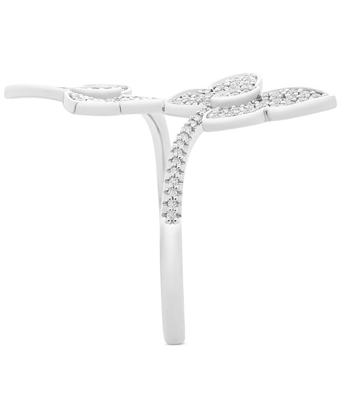 Wrapped in Love - Diamond Butterfly Bypass Statement Ring (1/2 ct. t.w.) in 14k White Gold