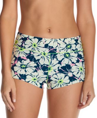 Raisins Juniors In Bloom Printed Surf Swim Boyshorts Macy s