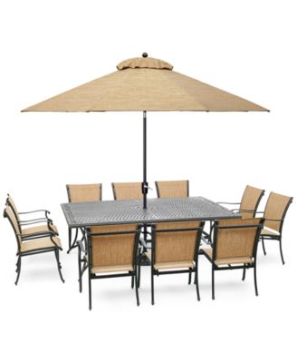 Beachmont II Outdoor 11-Pc. Dining Set (84" x 60" Dining Table and 10 Dining Chairs), Created for Macy's