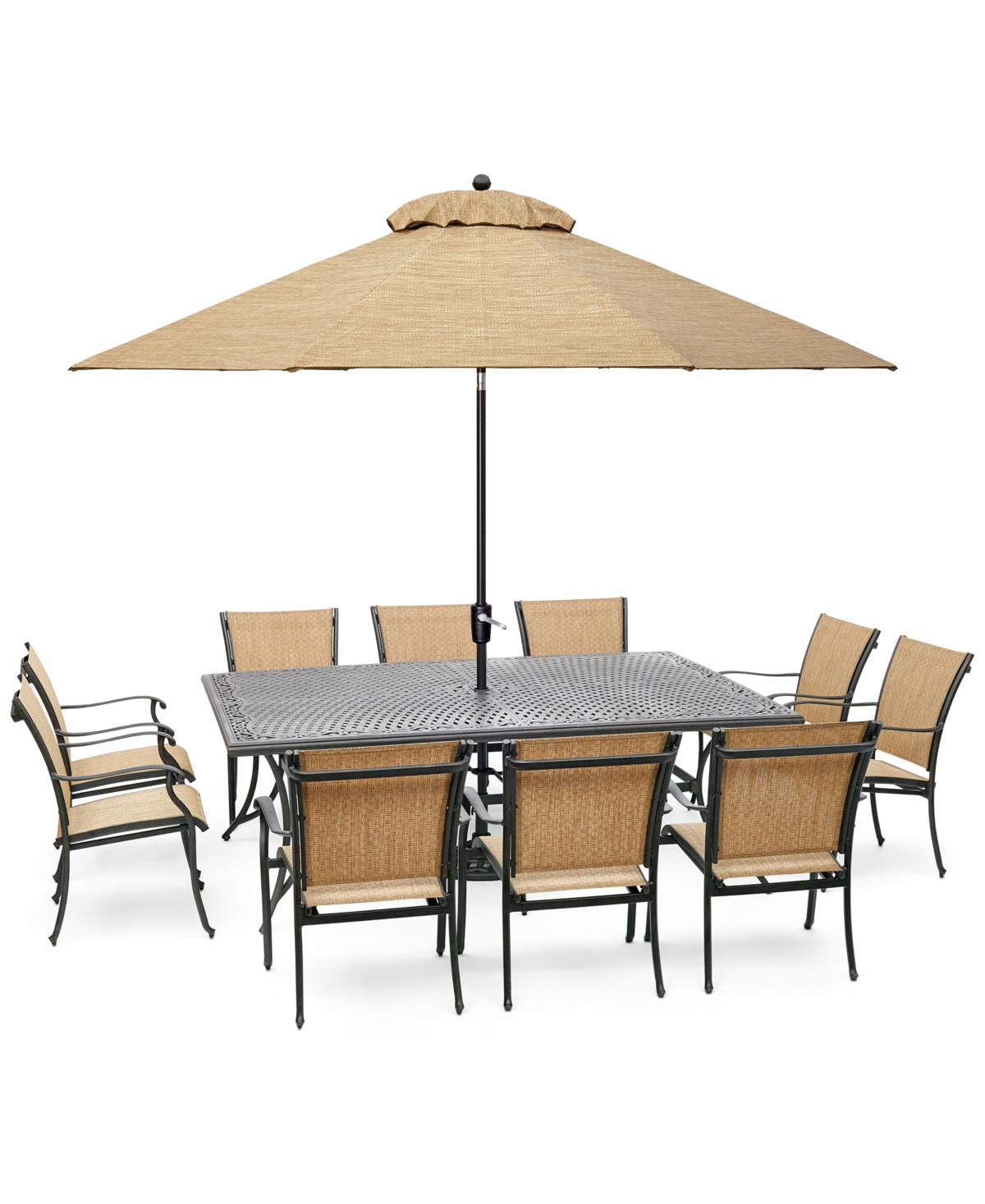 Beachmont Ii Outdoor 11-Pc. Dining Set (84 x 60 Dining Table and 10 Dining Chairs), Created for Macys
