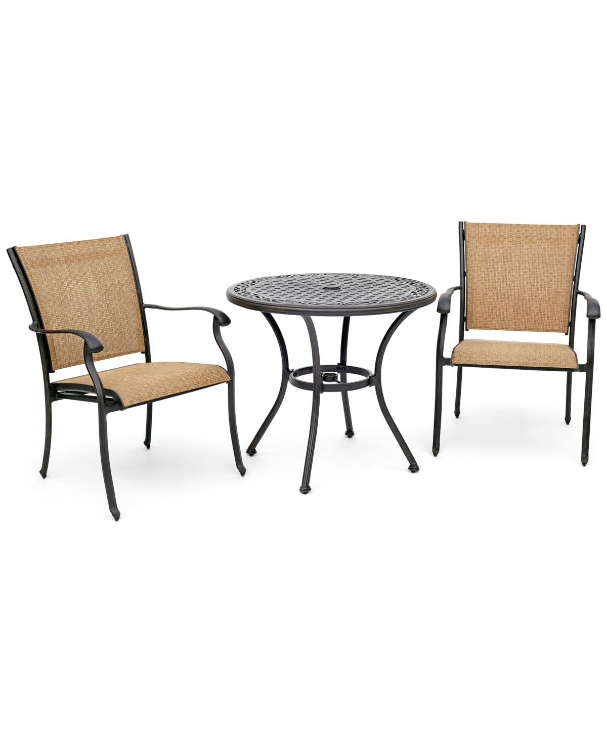 Beachmont Ii Outdoor 3-Pc. Dining Set (32 Round Bistro Table and 2 Dining Chairs), Created for Macys