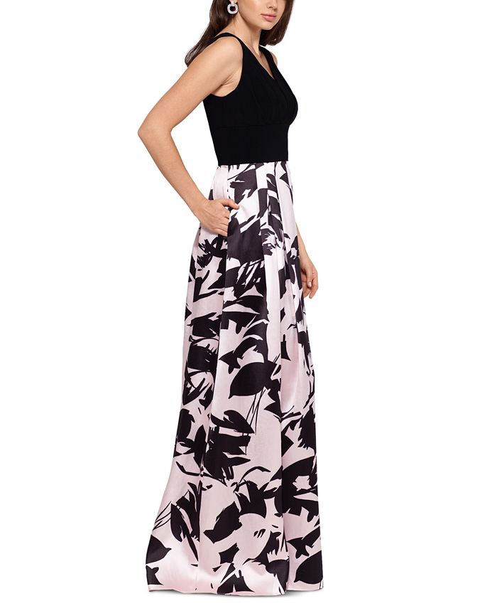 Betsy & Adam Floral-Print Gown - Macy's