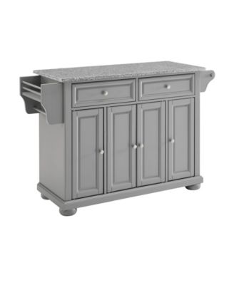 Alexandria Solid Granite Top Kitchen Island