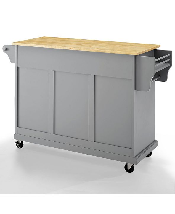 Crosley Natural Wood Top Kitchen Cart, Island & Reviews Furniture