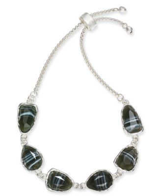 Style & Co - Silver-Tone Stone Slider Bracelet