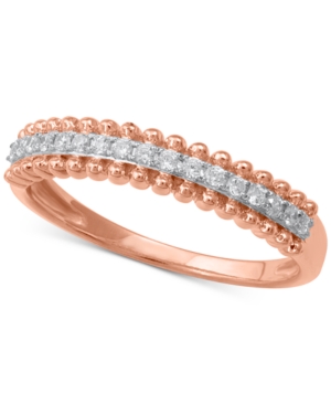 image of Diamond Beaded Band (1/6 ct. t.w.) in 14k Rose Gold