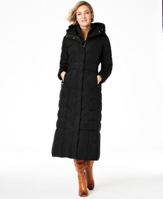 Cole Haan Hooded Down Maxi Puffer Coat 