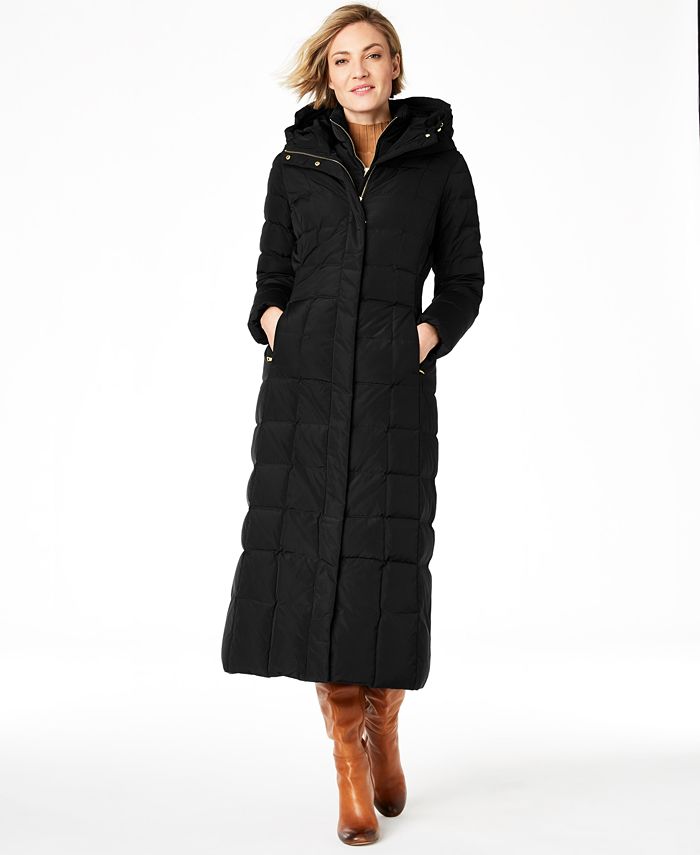 Cole Haan Hooded Down Maxi Puffer Coat - Macy's
