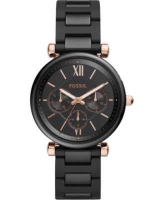 Carlie Black Ceramic Bracelet Watch 