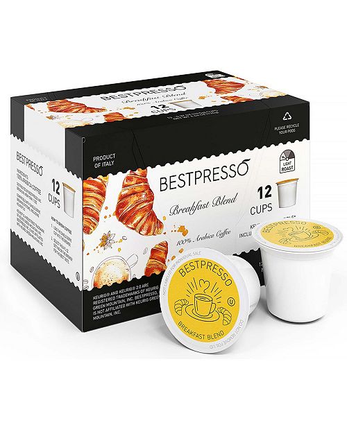 Bestpresso Coffee Breakfast Blend Flavor Single Serve K Cup 96 Pods Per Pack Reviews Food Gourmet Gifts Dining Macy S