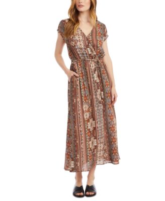 Karen Kane - Printed Surplice Maxi Dress