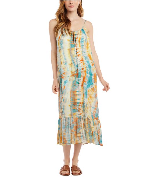 Karen Kane Tie Dye Ruffle Hem Dress Reviews Dresses