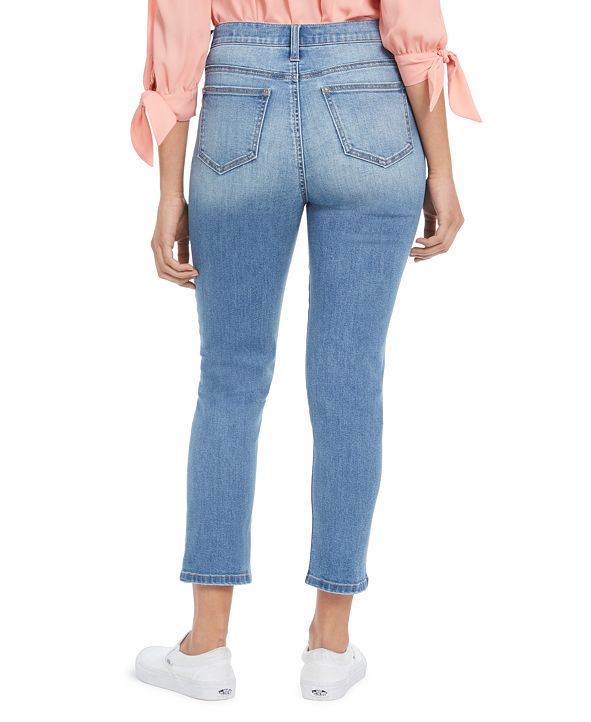 Celebrity Pink Juniors' Ripped Cropped Straight-Leg Jeans & Reviews ...