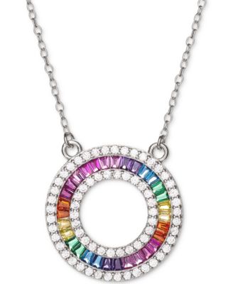 rainbow circle necklace