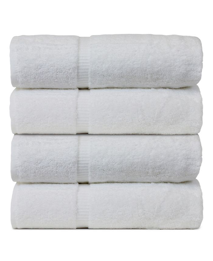 Luxury Bath Towels Large - Cotton Hotel spa Bathroom Towel, 30x56, 4 Pack, White