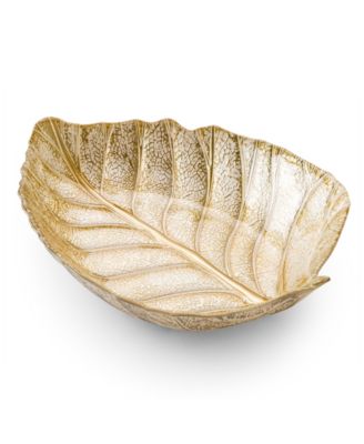 gold tone Leaf Shaped Dish