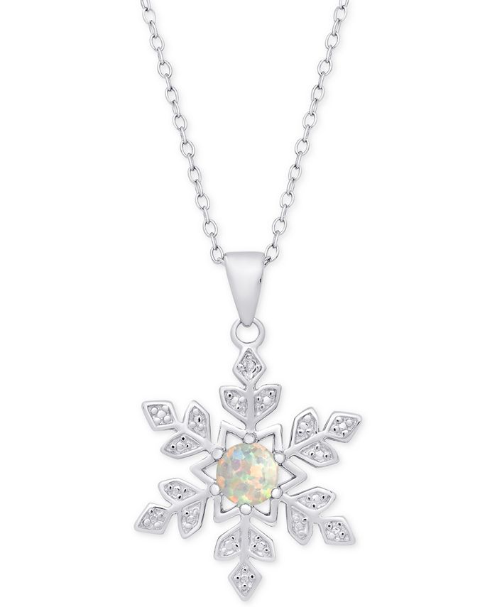 Macy's snowflake sale necklace