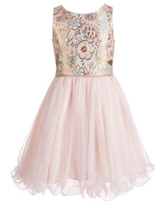 Macy's pink sequin dress best sale