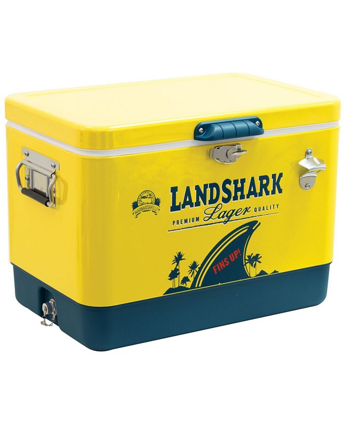 Margaritaville Landshark Steel Cooler with Bottle Cap Opener 54 Quart