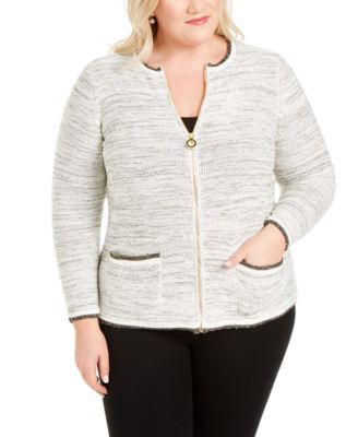 plus size zip up sweaters