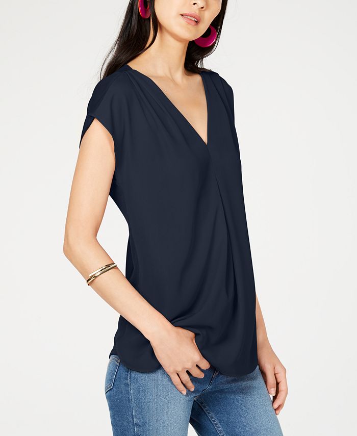 INC International Concepts INC Petite Pleated Top, Created for Macy's ...